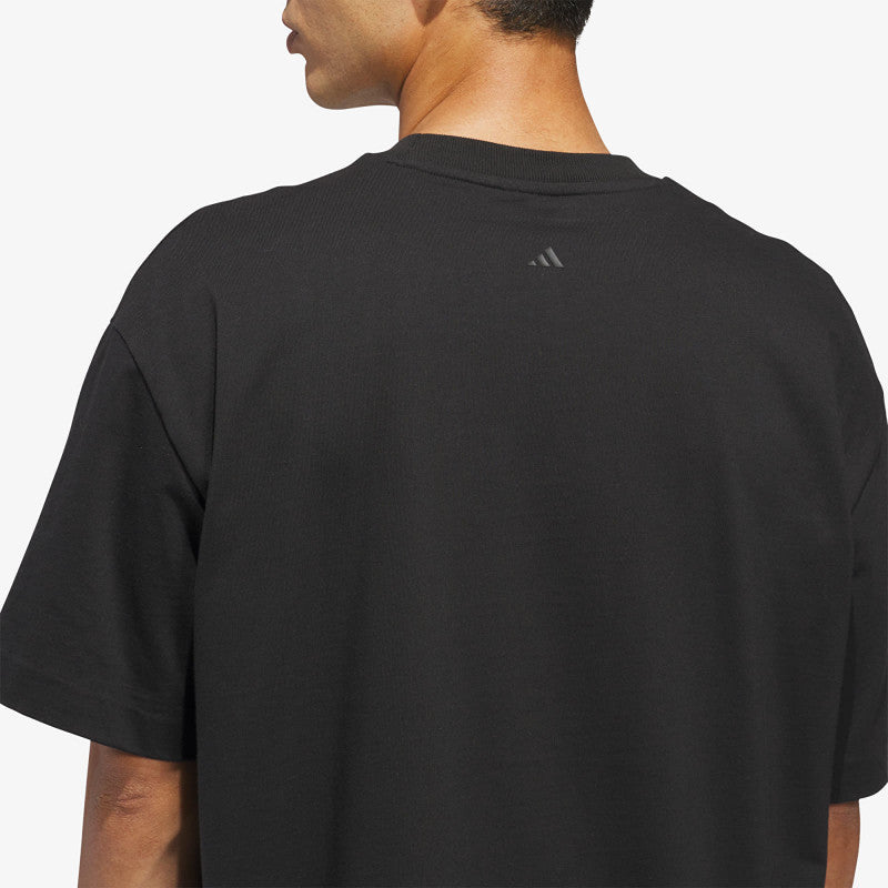 adidas Basketball T-Shirt (Gender Neutral) Black/ Off White