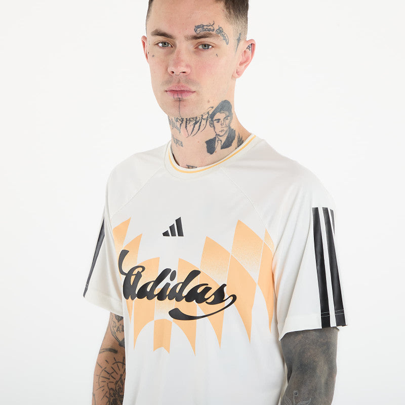 adidas House Of Tiro X Common Goal Jersey T-Shirt Off White/ Black/ Semi Ice Tangerine