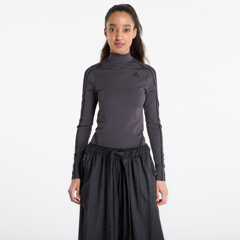 adidas Long Sleeve T-Shirt Utility Black/ Black/ Grey Two
