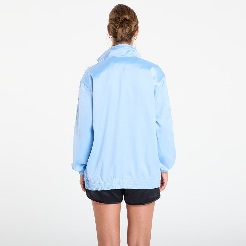 adidas Originals Satin Firebird Track Top Ruffle 3-Stripes Clear Sky