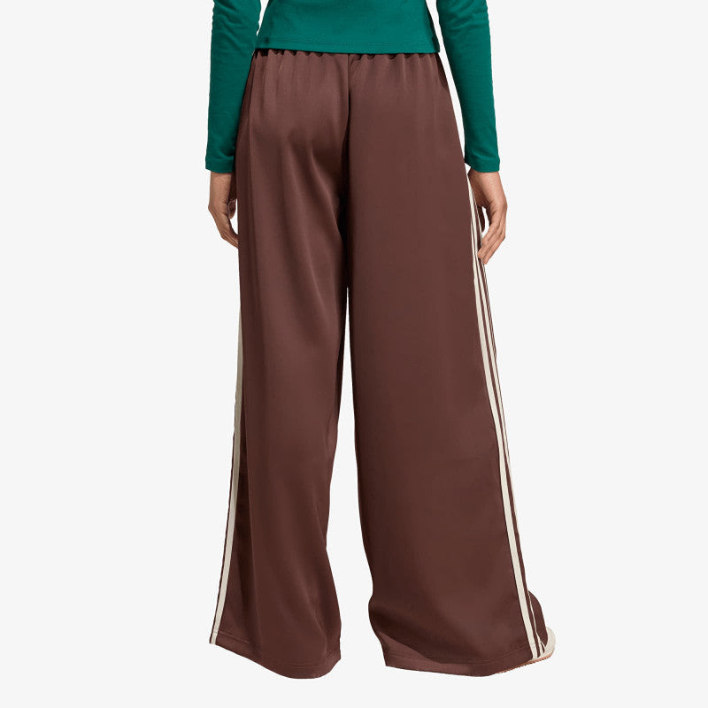 adidas Adicolor Satin Wide Leg Track Joggers Auburn/ Earth Strata