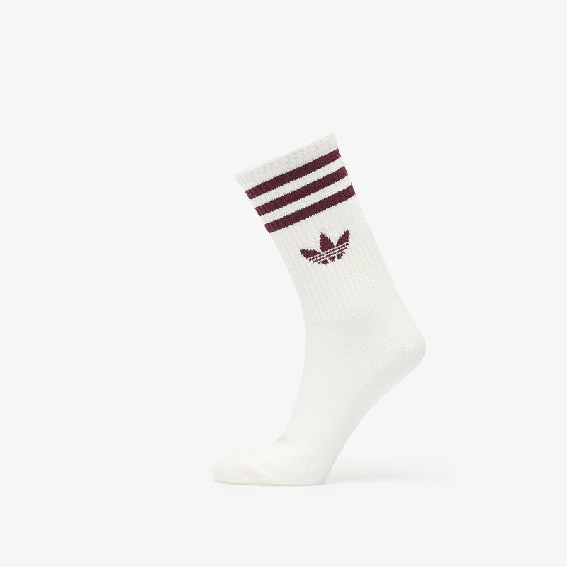 adidas 3-Stripes Crew Socks 3 Pairs Off White/ Aurora Coffee/ Off White