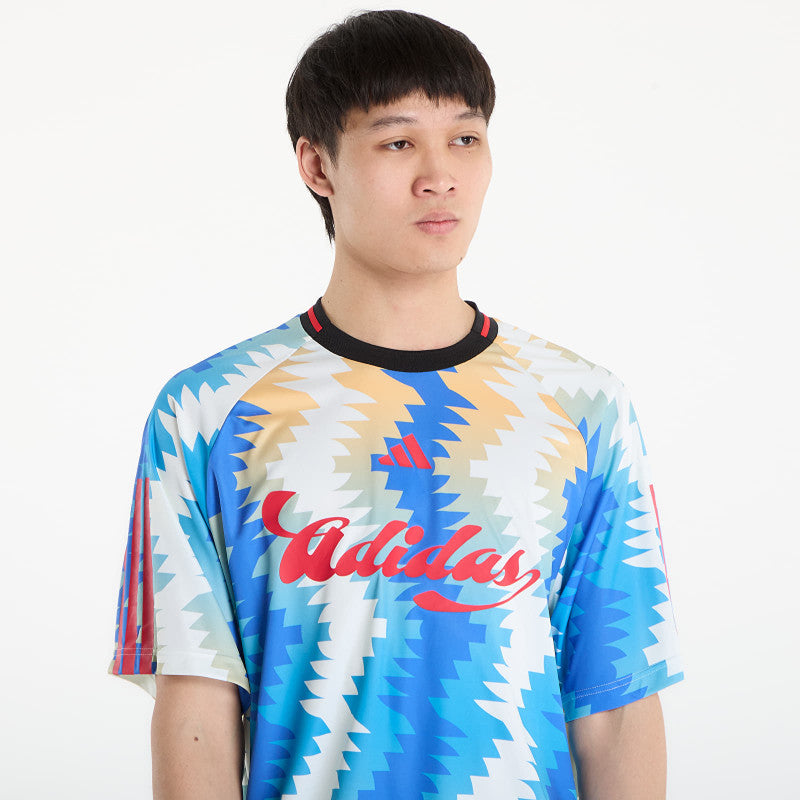 adidas House Of Tiro X Common Goal Jersey Off White/ Semi Ice Tangerine/ Ray Blue- Multicolor