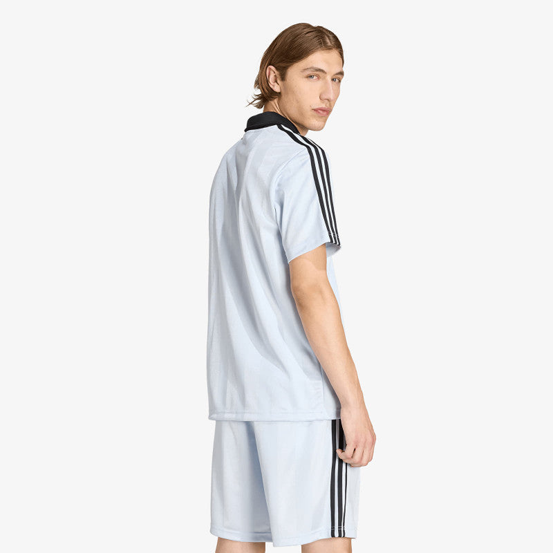 adidas Archive Collar Engineered Jersey Crystal Sky