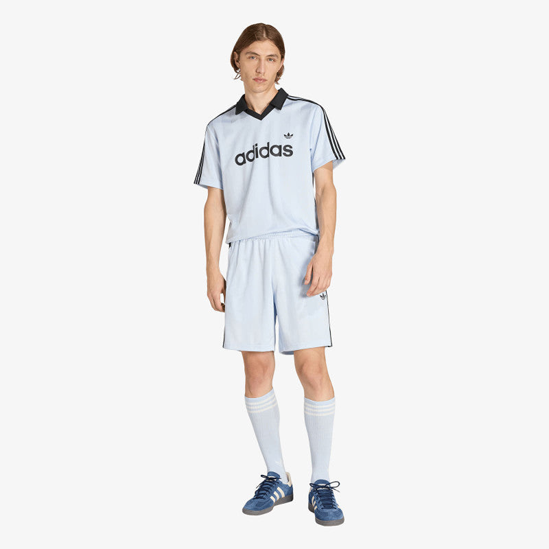 adidas Archive Collar Engineered Jersey Crystal Sky