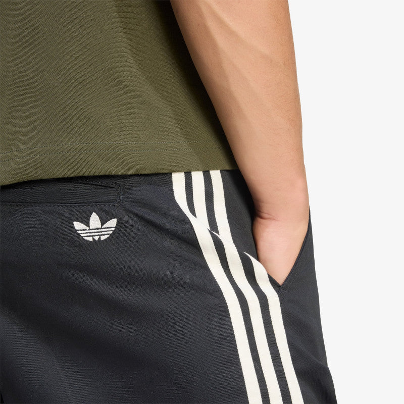 adidas 3 Stripes Pleated Trousers Black