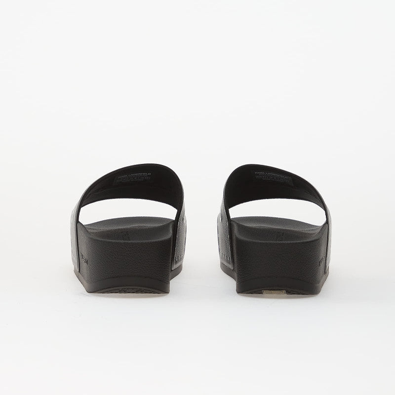 Karl Lagerfeld Kondo Maxi II Stud Border Slide Black PU w/ Silver