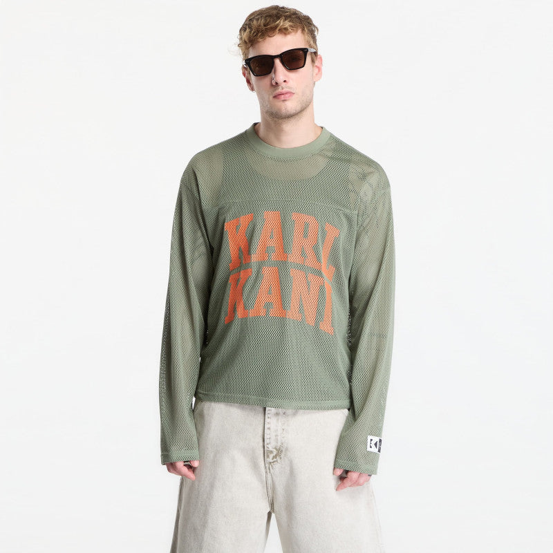Karl Kani Stencil Mesh Boxy Longsleeve Green