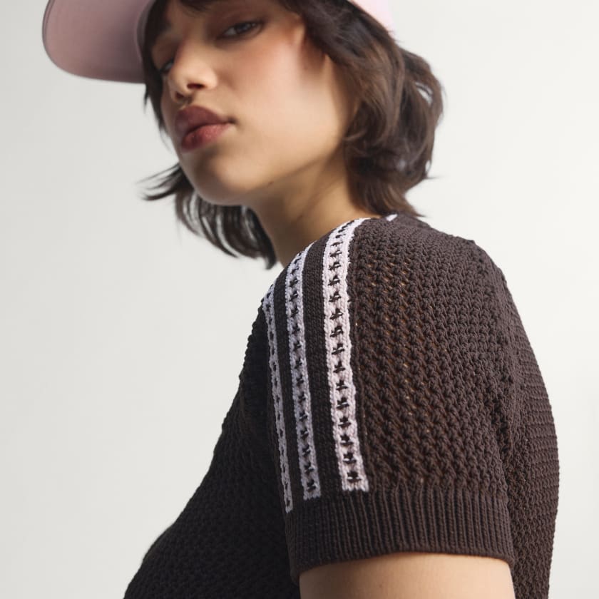 adidas Knitted Crochet Cali Tee W "Aurora Coffee"