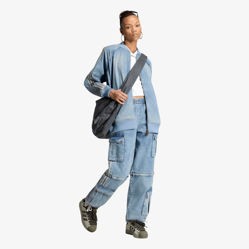 adidas Mid Rise 2-in-1 Denim Pant Worn Blue Denim