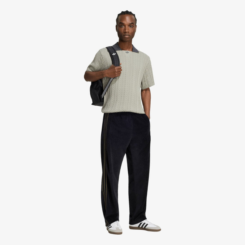 adidas Cable Knit Football Jersey Silver Pebble