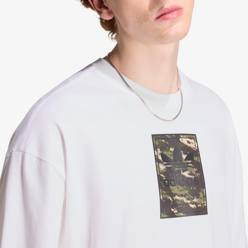 adidas Camo Tee Tongue Label White
