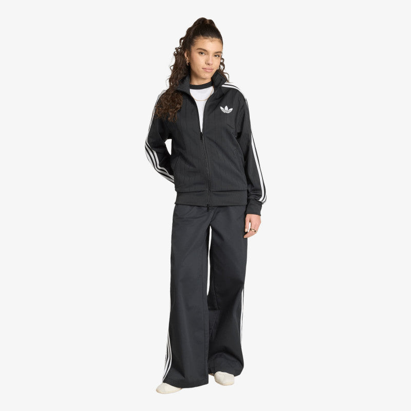 adidas Pinstripe Firebird Loose Tracktop Black/ White/ Grey Two