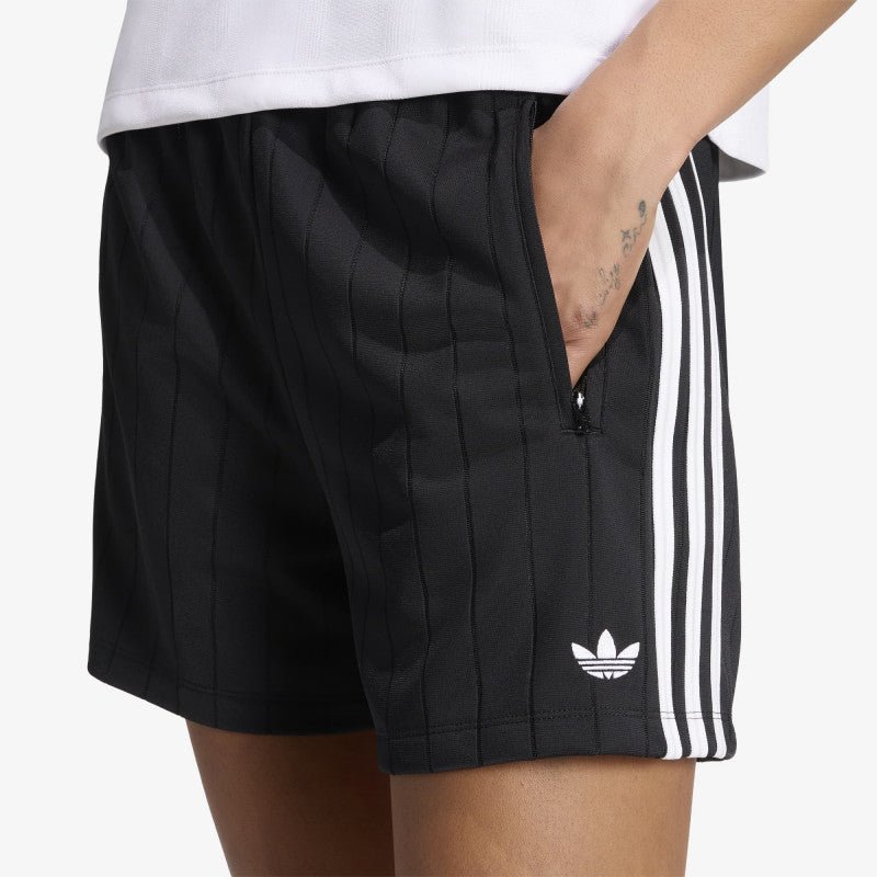 adidas Pinstripe Firebird Shorts Black/ White/ Grey Two