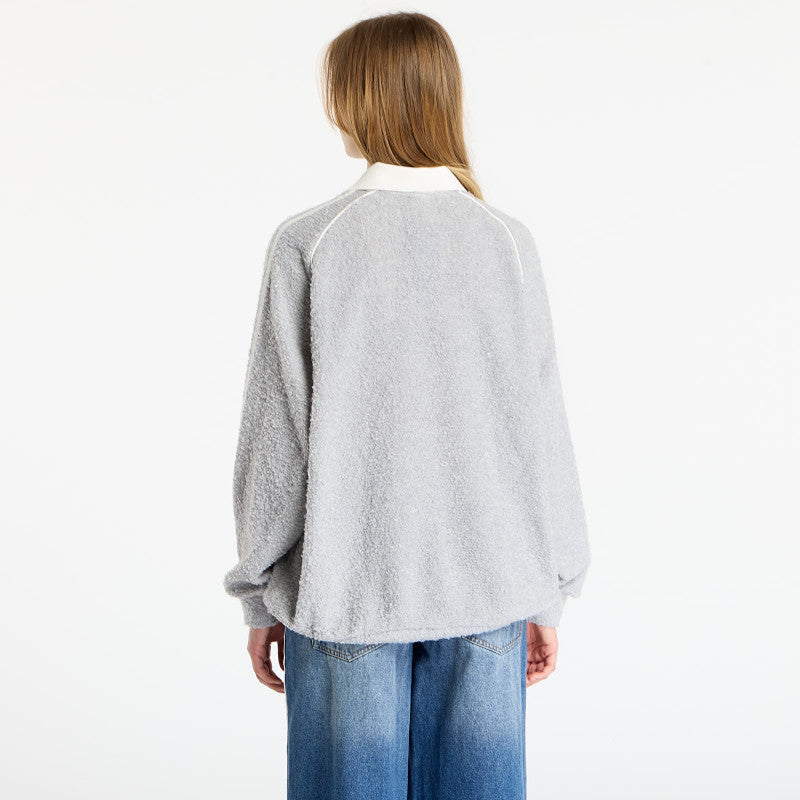 adidas Boucle Oversized Polo Crew Grey Two