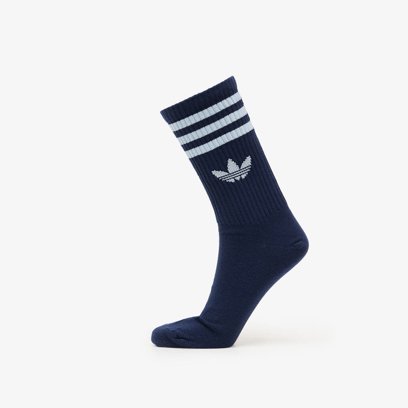 adidas 3-Stripes Crew Socks 3 Pairs Wonder Blue/ Night Indigo/ White