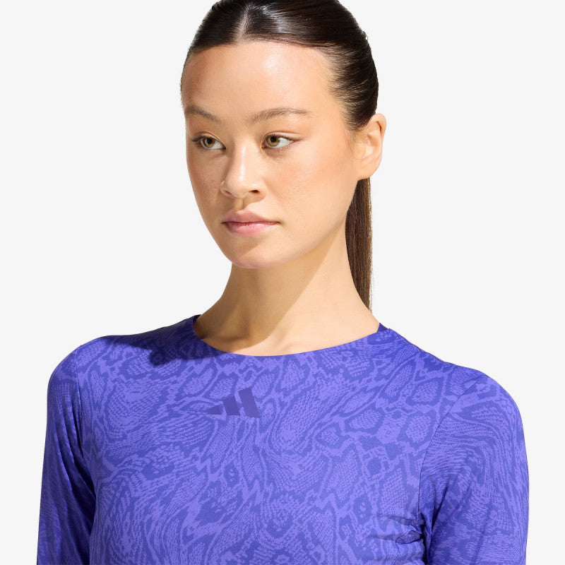 adidas Primelift Workout Snake Twist Reversible Long Sleeve Solar Purple/ Pure Purple