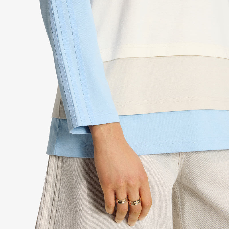 adidas Loose Layered Long Sleeve T-Shirt Off White