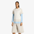 adidas Loose Layered Long Sleeve T-Shirt Off White