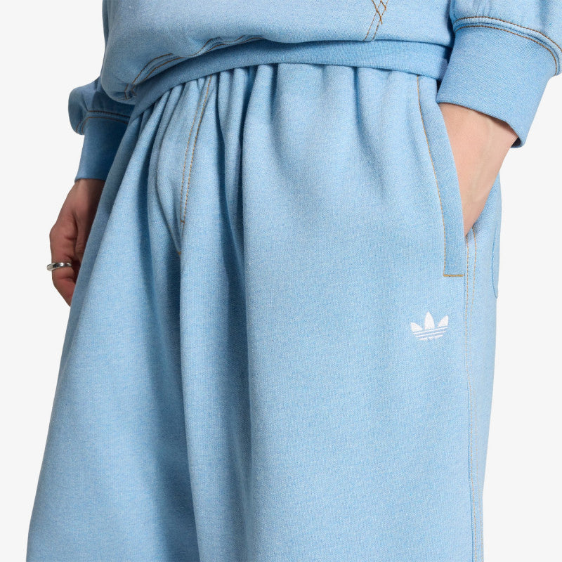 adidas Trefoil Essentials Melange Shorts Knee-lenght Light Blue Mel