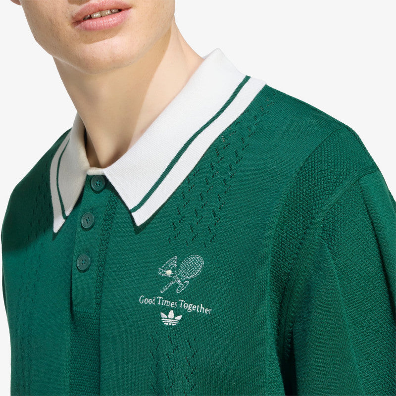 adidas Polo Sweater Ss Dark Green
