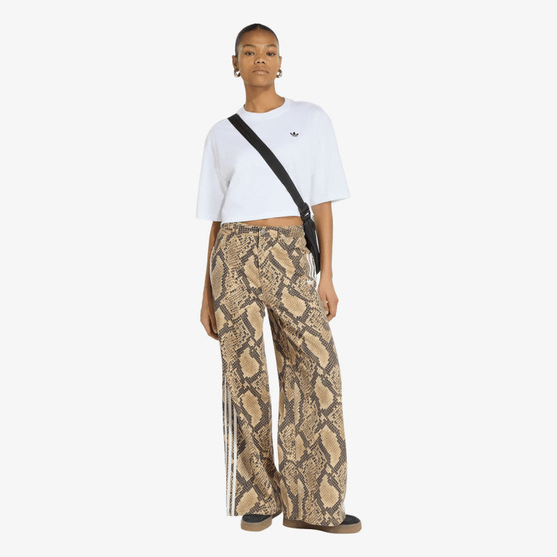 adidas Snake Print Denim Loose Pants Linen/ Magic Beige