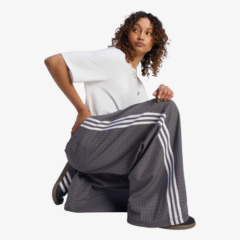 adidas Badigirl Checks Trouser Loose Pants Black/ Grey Three/ Utility Black