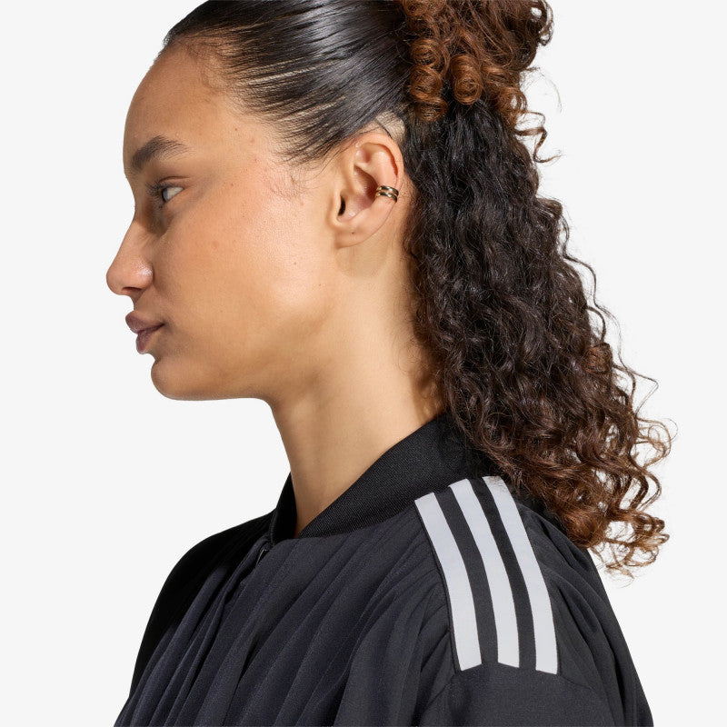 adidas Satin Pleated Track Top Black