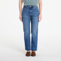 Jeansy Calvin Klein Jeans High Rise Straight Short Jeans Blue