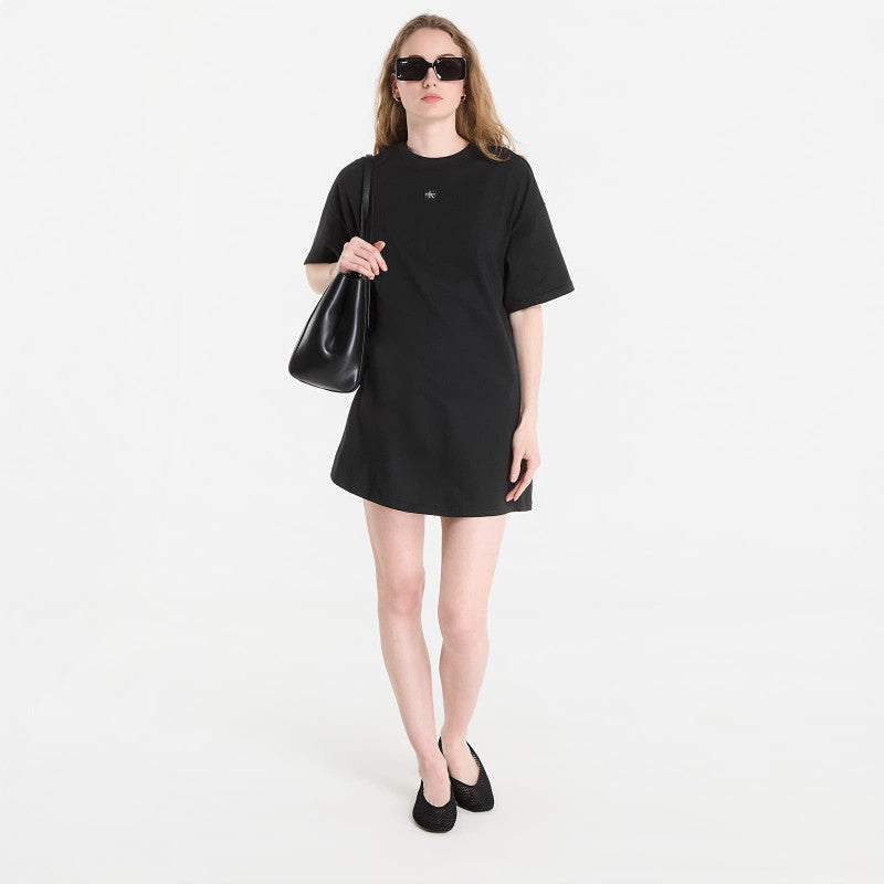 Sukienka Calvin Klein Jeans Ss Woven Label Oversized Tee Dress Black