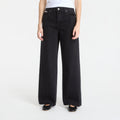 Jeansy Calvin Klein The Wide Leg Worn Black