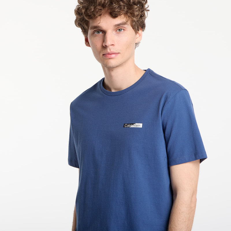 Calvin Klein Ss 30S Eu Spw Split Standard Graphic Tee Dark Denim