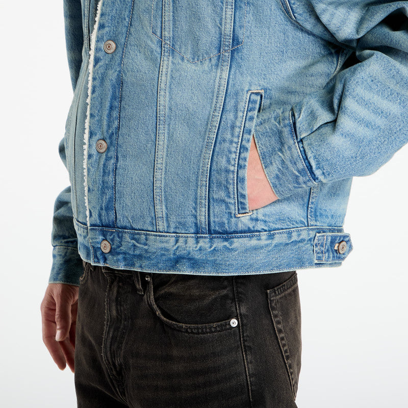 Calvin Klein Jeans 90S Sherpa Trucker Jacket Blue