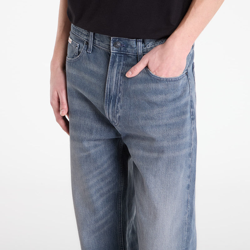 Jeansy Calvin Klein Jeans Baggy Blue Ash Stone Jeans Gray
