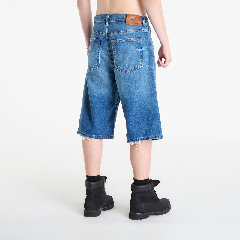 Calvin Klein Jeans Long Short Washed Em Blue