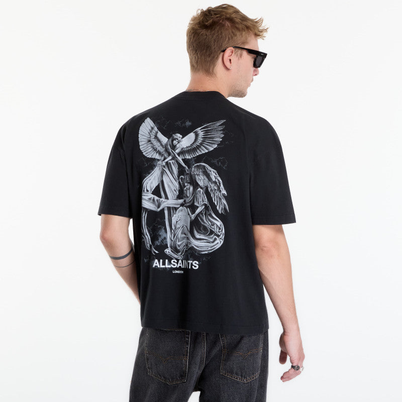 AllSaints Seraph Ss Crew Washed Black