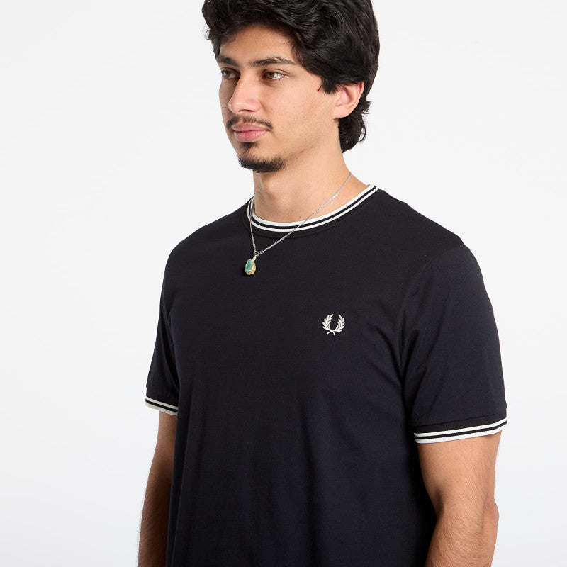 FRED PERRY Twin Tipped T-Shirt Black