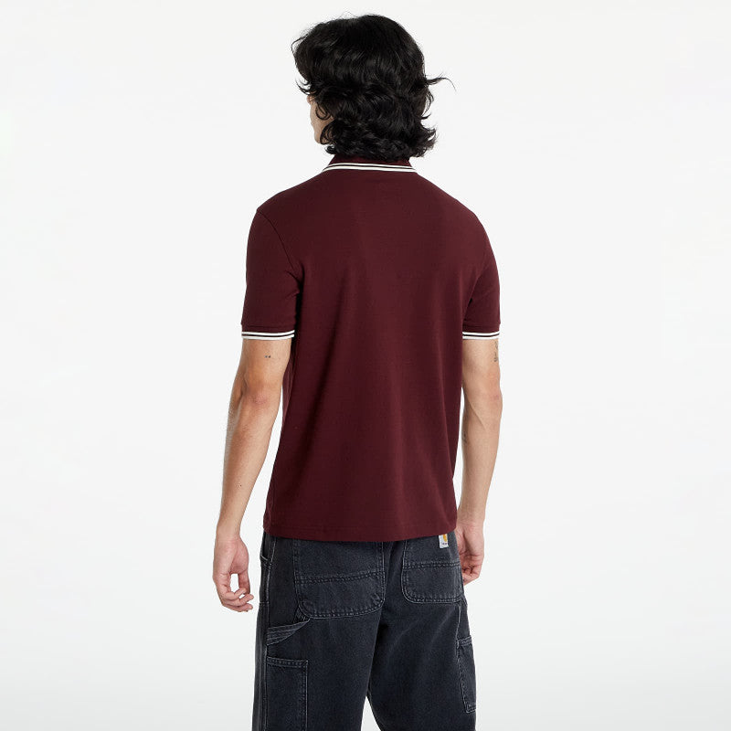 FRED PERRY Twin Tipped Shirt Oxblood