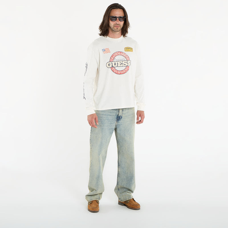 Guess Originals Cn Ls Int Race Tee White