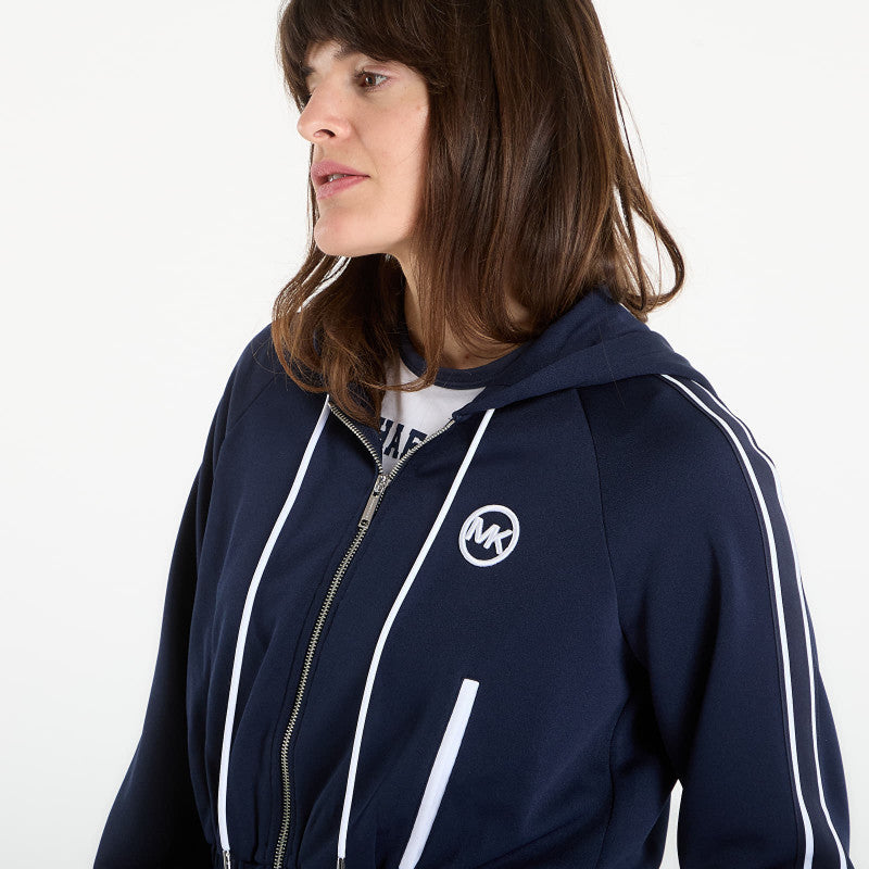 Michael Kors Contrast Zip Front Track Jacket Midnight Blue