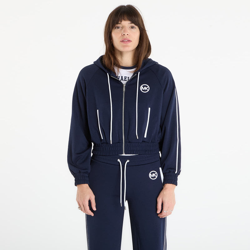 Michael Kors Contrast Zip Front Track Jacket Midnight Blue