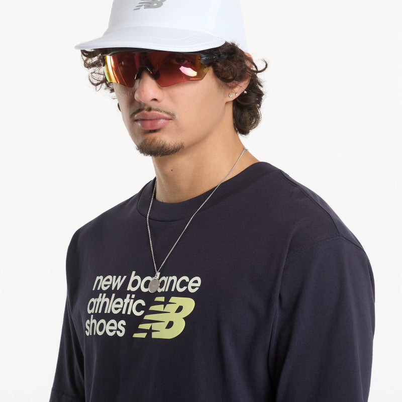 New Balance Athletics Premium Relaxed Chest Logo T-Shirt Dark Night