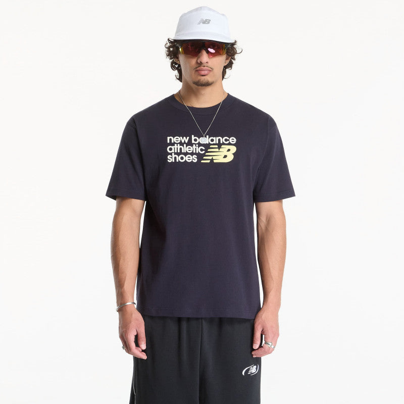 New Balance Athletics Premium Relaxed Chest Logo T-Shirt Dark Night