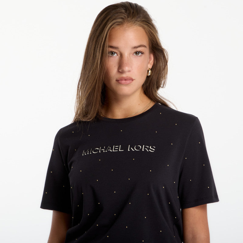 Michael Kors Classic Mk Stud Tee Black