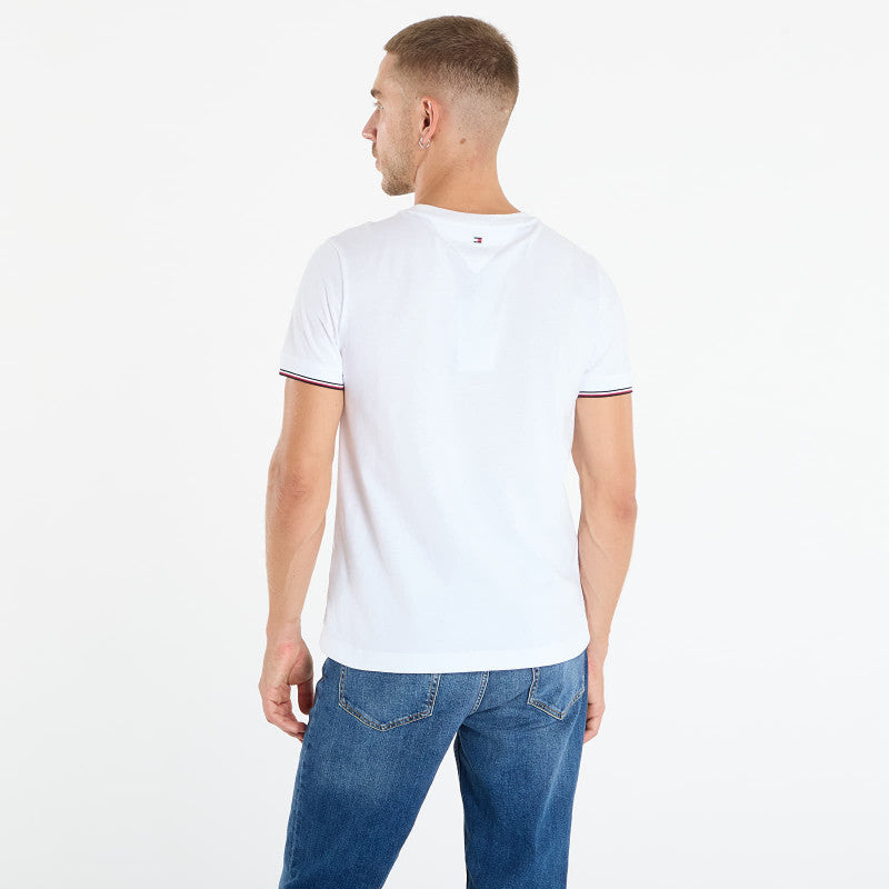 Tommy Hilfiger Slim Jersey Tipped T-Shirt White