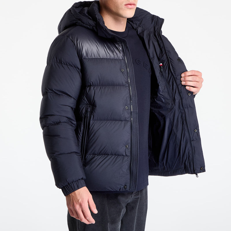 Tommy Hilfiger Mix Down Hooded Puffer Desert Sky