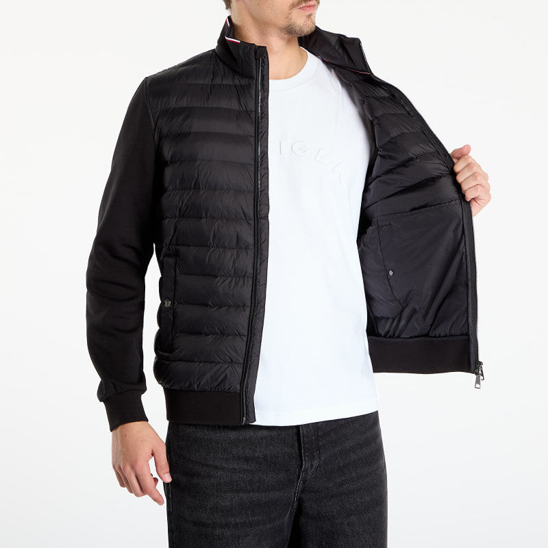 Tommy Hilfiger Mix Media Ess Rwb Stand Collar Black