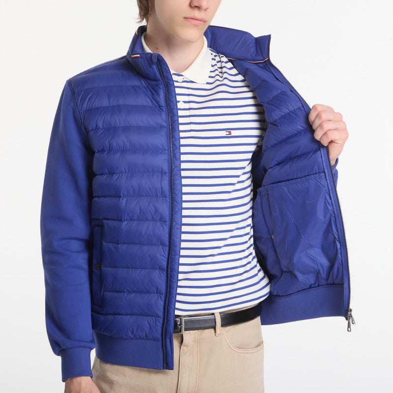 Tommy Hilfiger Mix Media Ess Rwb Stand Collar Sweatshirt Pigment Blue