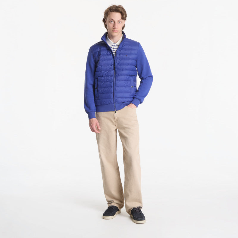 Tommy Hilfiger Mix Media Ess Rwb Stand Collar Sweatshirt Pigment Blue