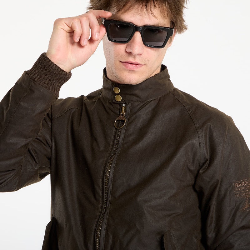 Barbour International Steve McQueen Wax Merchant Olive